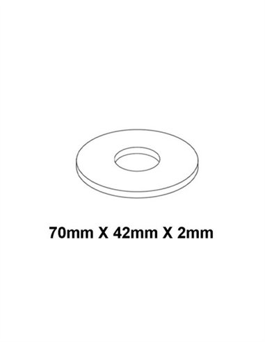 JUNTA CAUCHO PLANA ESTANQUEIDAD GOMA BLANCA - 1 1/2" - 10 UDS
