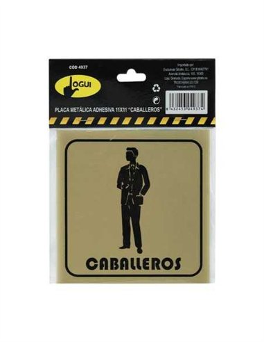 PLACA 11X11 "CABALLEROS"