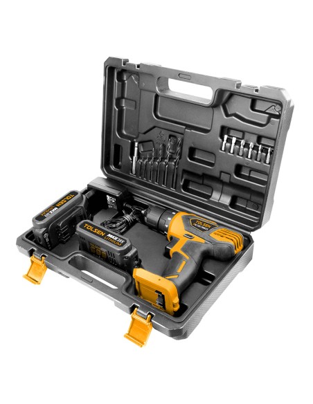 TALADRO INALAMRICO 20V 2 BATERIAS + ACCES. TOLSEN