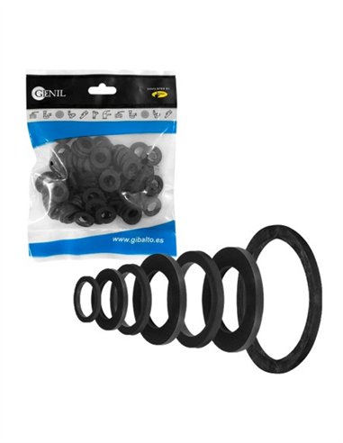 JUNTAS DE GOMA PLANAS BOLSA 100 UNIDADES - 3/8" - 15 X 10 X 2MM NORMAL