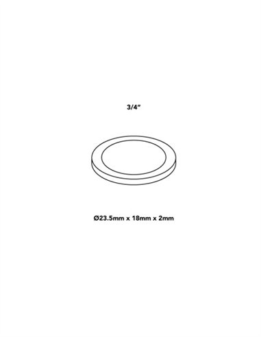 JUNTAS DE GOMA PLANAS BOLSA 100 UNIDADES - 1/2" - 18,5 X 10 X 2MM NORMAL