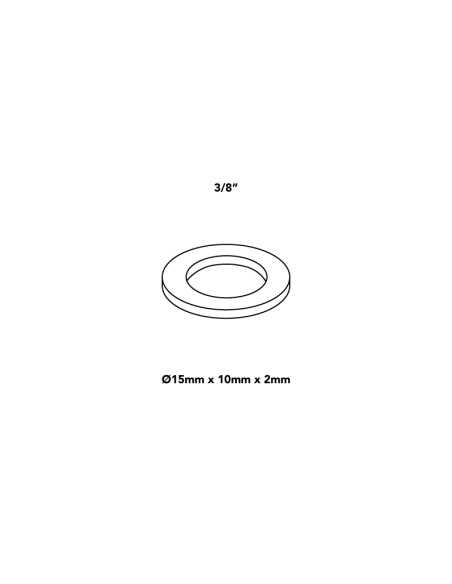 JUNTAS DE GOMA PLANAS BOLSA 100 UNIDADES - 3/4" - 23,5 X 18 X 2MM RACOR