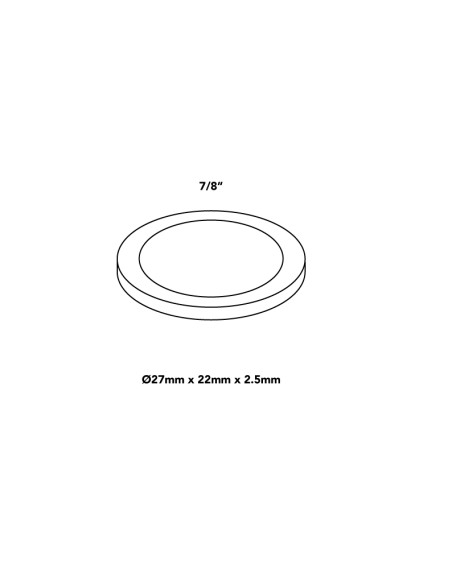 JUNTAS DE GOMA PLANAS BOLSA 100 UNIDADES - 3/4" - 23,5 X 18 X 2MM RACOR