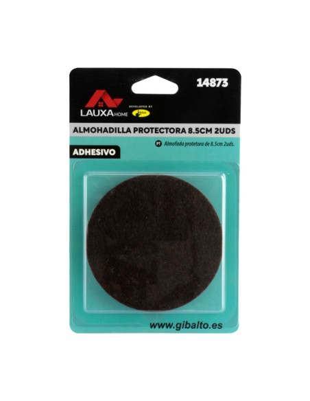 ALMOHADILLA PROTECTORA FIELTRO REDONDA LAUXA - 8.5 CM / 2 UDS / BLANCO