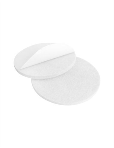 ALMOHADILLA PROTECTORA FIELTRO REDONDA LAUXA - 8.5 CM / 2 UDS / BLANCO