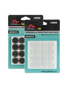 ALMOHADILLA PROTECTORA FIELTRO REDONDA LAUXA - 8.5 CM / 2 UDS / MARRON