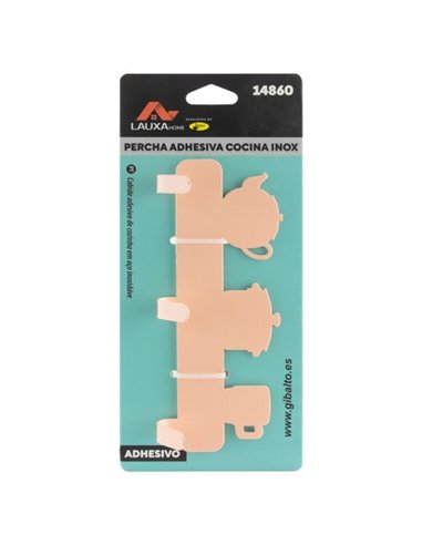 PERCHA ADHESIVA 3 GANCHOS LAUXA HOME