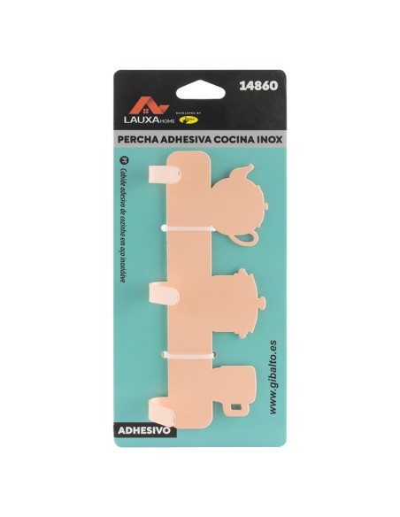 PERCHA ADHESIVA 3 GANCHOS LAUXA HOME