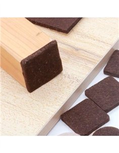 ALMOHADILLA PROTECTORA FIELTRO CUADRADA LAUXA HOME - 1.8 CM / 32 UDS / MARRON 2