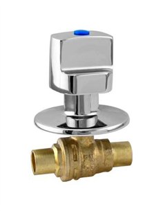 LLAVE EMPOTRAR CIERRE BOLA FRED 1/4 VUELTA VOLANTE METAL - 15MM