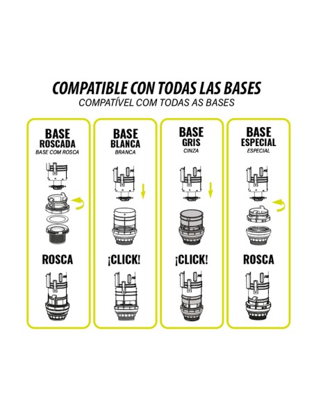DESCARGADOR DOBLE PULSADOR UNIVERSAL CON CABLE REGULABLE FLUTEC - BOLSA