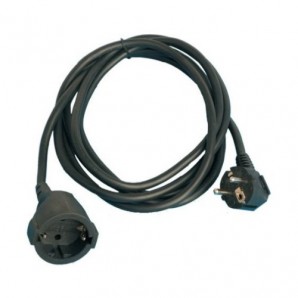 Prolongador negro 3x1.5mm 5 metros 3500W GSC 0100048