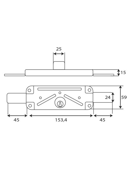 CERRADURA PARA PERSIANA L5511 ZP INTHER