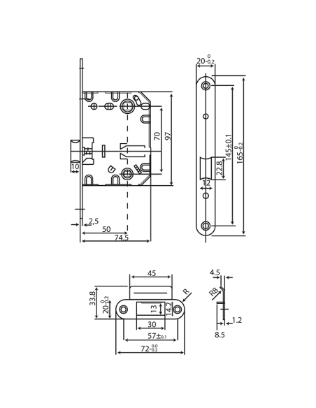 PICAPORTE L2000/70 INTHER - HL