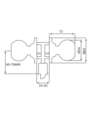 POMO BOLA 60/70MM CONDENA-PASO INTHER - INOX