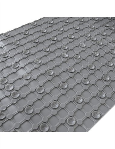 ALFOMBRA BAÑO PVC 78X35CM - GRIS