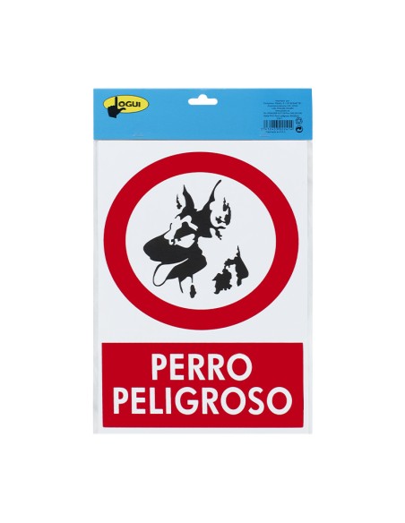 SEÑAL PVC 20X30 "PERRO PELIGROSO"