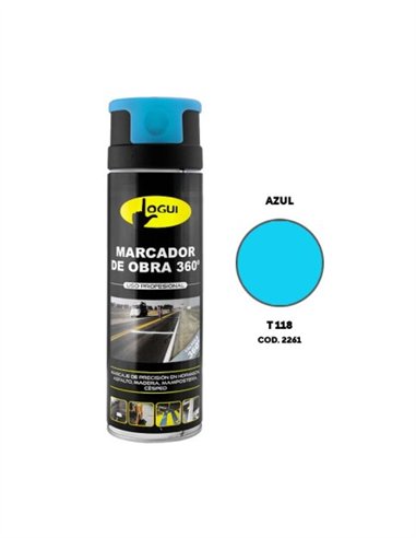MARCADOR FLUORESCENTE OBRAS 500ML - AZUL