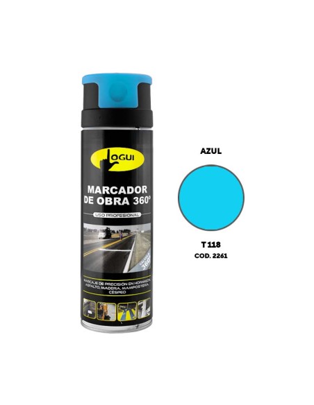 MARCADOR FLUORESCENTE OBRAS 500ML - AZUL
