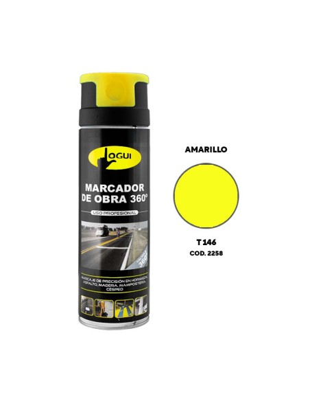 MARCADOR FLUORESCENTE OBRAS 500ML - AMARILLO