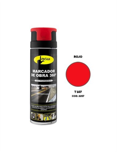 MARCADOR FLUORESCENTE OBRAS 500ML - ROJO
