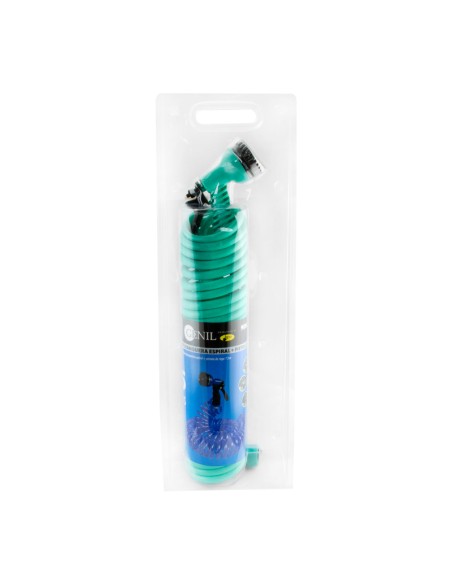 KIT MANGUERA ESPIRAL CON PISTOLA 7 FUNCIONES - 7.5M