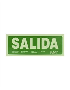 SEÑAL PVC FLUORESCENTE 11,3X30 "SALIDA"
