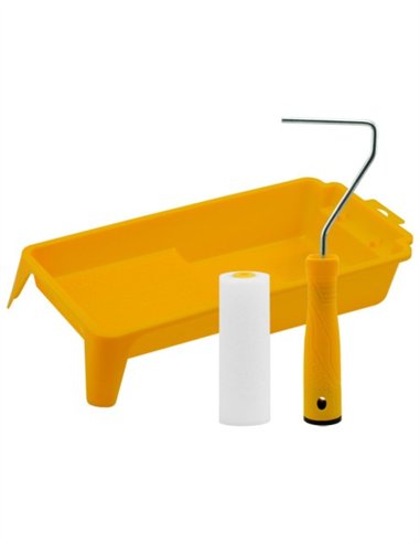 KIT DE PINTOR RODILLO + BANDEJA 365X275X60MM TOLSEN