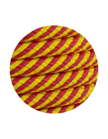 CUERDA HELICOIDAL AMARILLO Y ROJO - 10MM X 100M