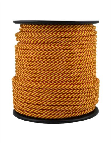 CUERDA HELICOIDAL AMARILLO Y ROJO - 10MM X 100M