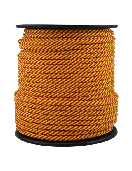CUERDA HELICOIDAL AMARILLO Y ROJO - 10MM X 100M