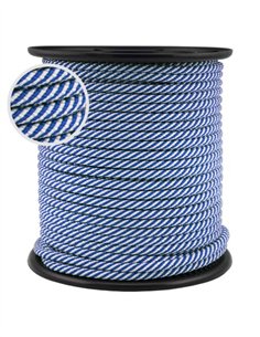 CUERDA HELICOIDAL BLANCO Y AZUL - 18MM X 100M