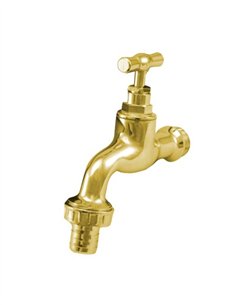 GRIFO RACORD LATÓN PULIDO - 3/4" - 1" 2