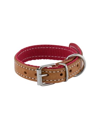 COLLARES DE CUERO Y NYLON - 52 X 3CM