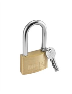 CANDADO LATÓN ARCO LARGO LLAVES IGUALES - 60MM