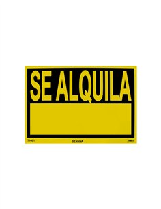 CARTEL 100X70 "SE ALQUILA" - NEGRO AMARILLO