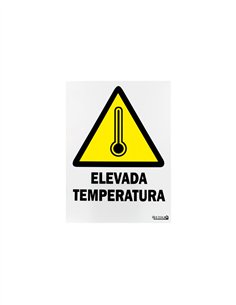 SEÑAL 40X30 "ELEVADA TEMPERATURA"
