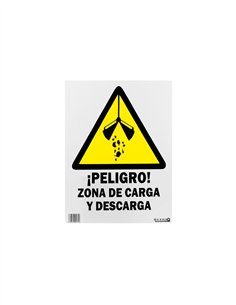 SEÑAL 40X30 "PELIGRO ZONA DE CARGA Y DESCARGA"