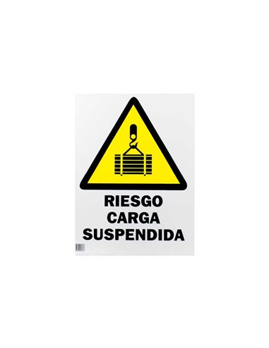 SEÑAL 40X30 "RIESGO CARGA SUSPENDIDA"