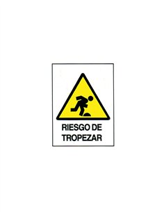 SEÑAL 40X30 "RIESGO DE TROPEZAR"