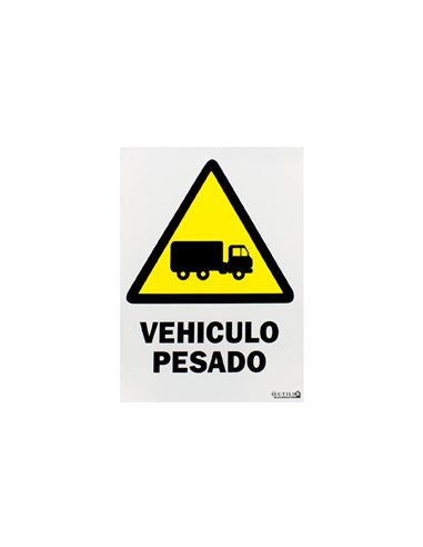 SEÑAL 40X30 "VEHÍCULO PESADO"