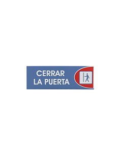 SEÑAL ADHESIVA 6X18 "CERRAR LA PUERTA"