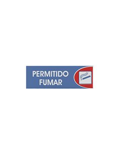 SEÑAL ADHESIVA 6X18 "PERMITIDO FUMAR"