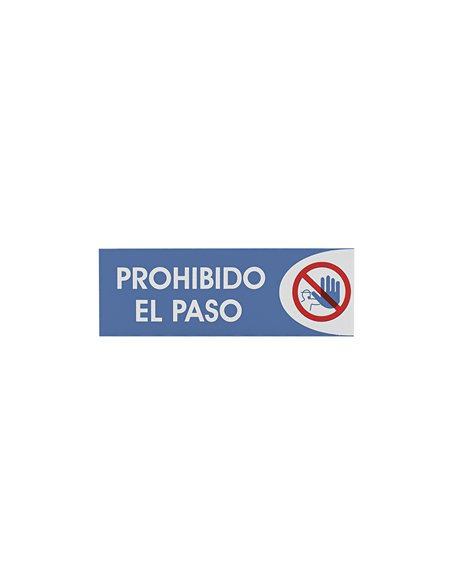 SEÑAL ADHESIVA 6X18 "PROHIBIDO EL PASO"