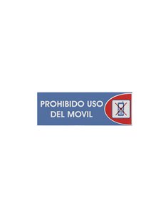 SEÑAL ADHESIVA 6X18 "PROHIBIDO USO DEL MOVIL"