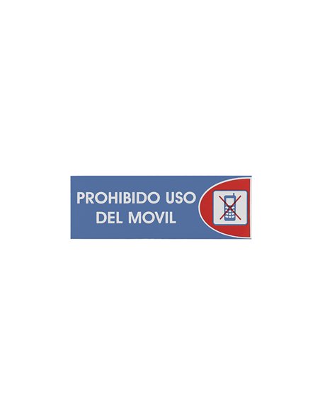 SEÑAL ADHESIVA 6X18 "PROHIBIDO USO DEL MOVIL"