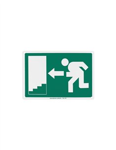SEÑAL PVC 21X29 "SALIDA EMERGENCIA ARRIBA"