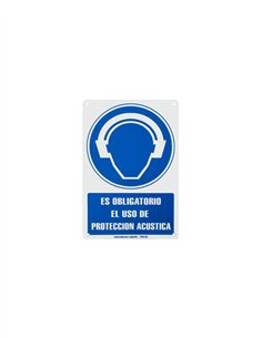 SEÑAL PVC 30X20 "OBLIGATORIO USO PROTECCIÓN ACÚSTICA"