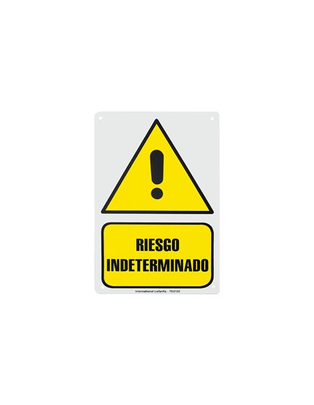 SEÑAL PVC 30X20 "RIESGO INDETERMINADO"