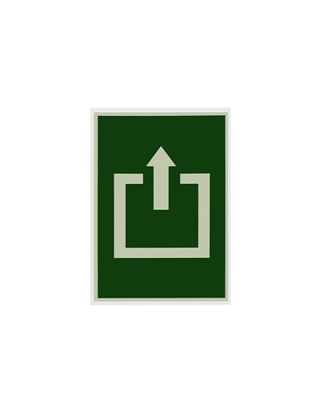 SEÑAL PVC FLUORESCENTE 21X29 "FLECHA"